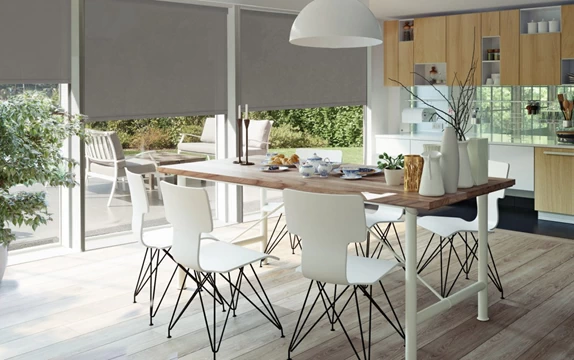 Roller Blinds in a modern kitchen